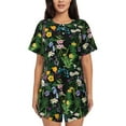 thumbnail image 1 of Honeii Chamomile for Women's Summer Pajama Set featuring Soft Short Sleeve Shirt & Matching Bottoms with Convenient Pockets for Relaxed Home Wear-X-Large, 1 of 6