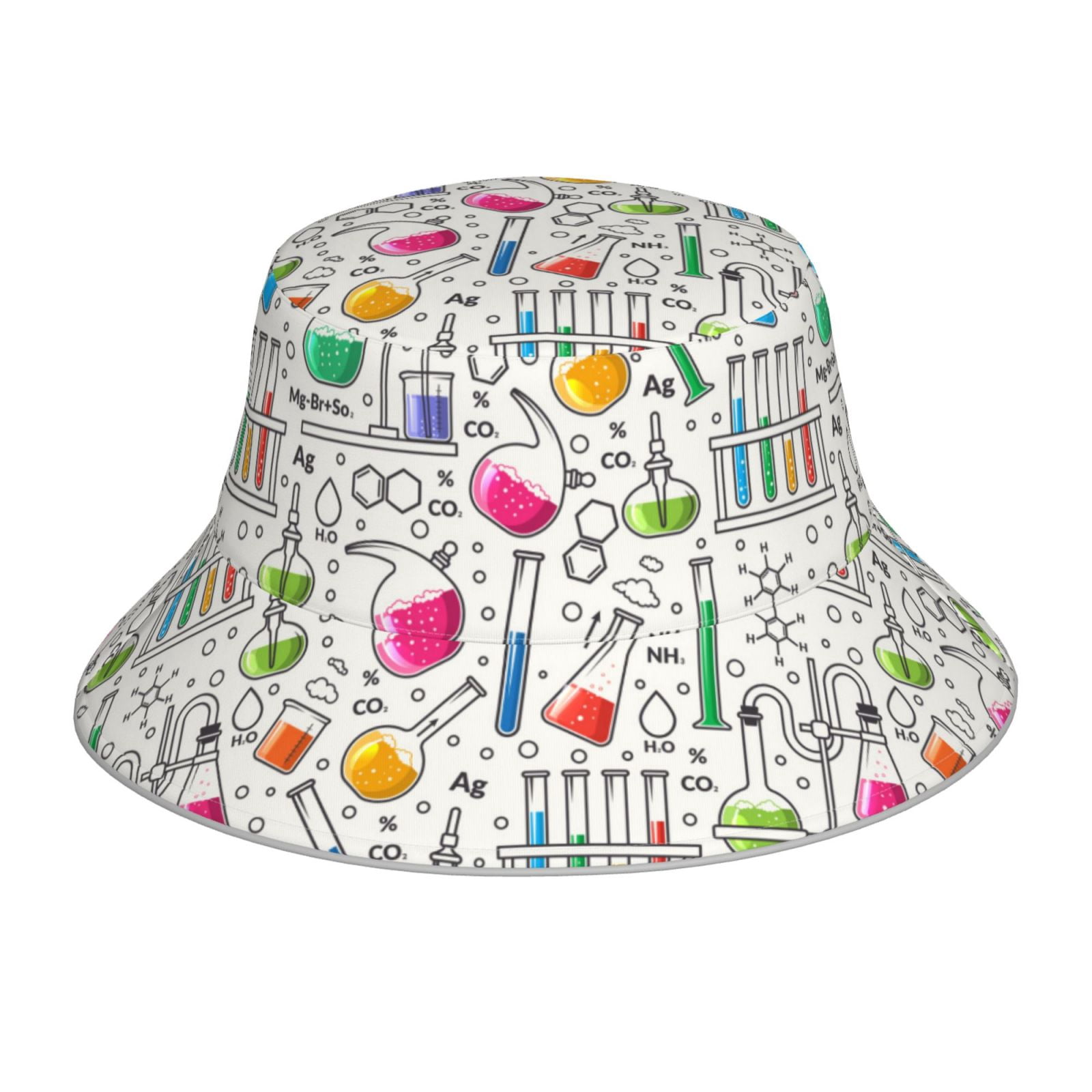 Honeii Chemical Flasks And Test Tubes for Unisex Bucket Hat Waterproof ...