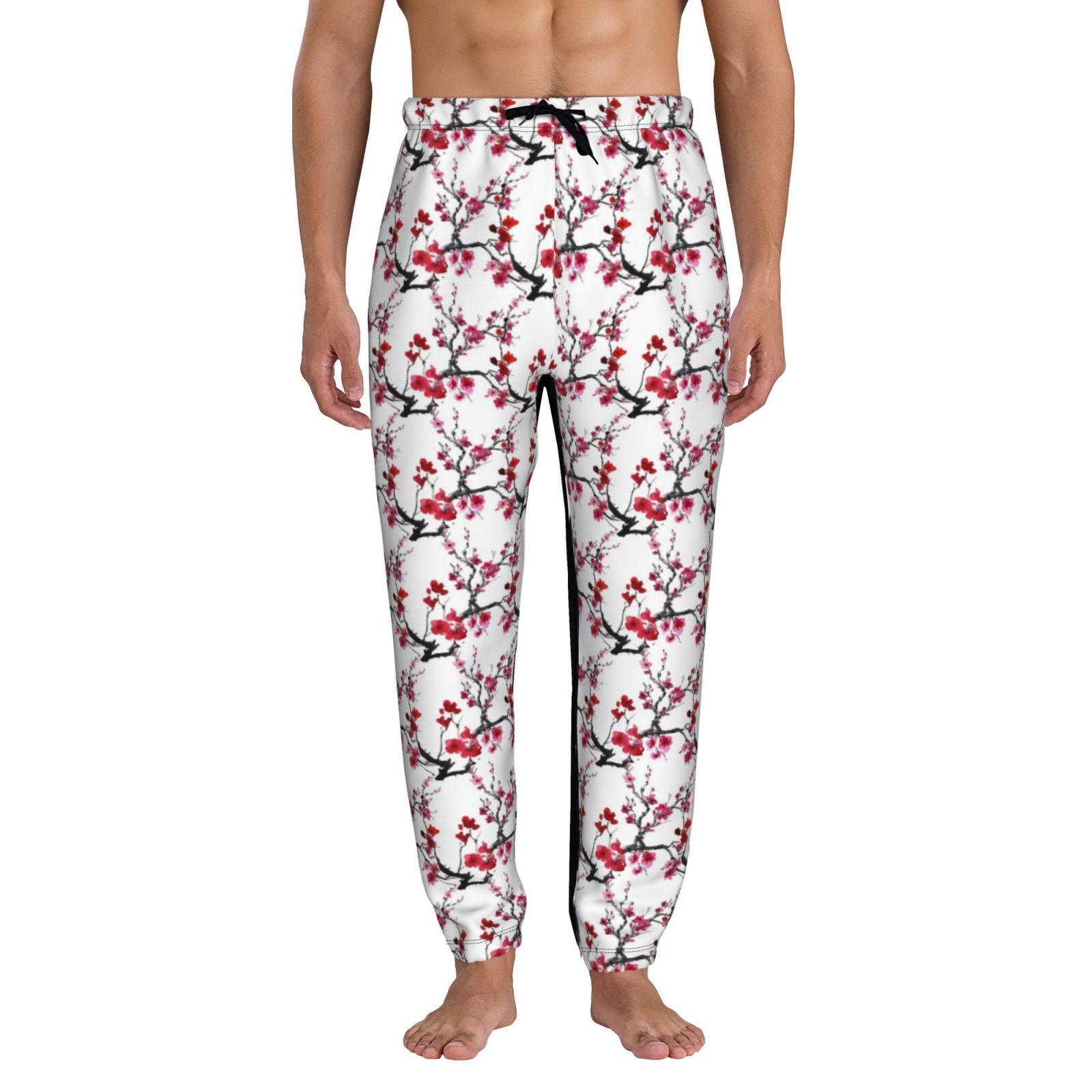 Honeii Cherry Blossoms Print Mens Jogger Sweatpants Men s Lounge Pants with Pockets 3X Large Walmart