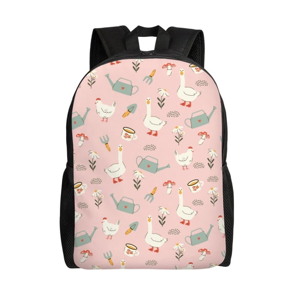 Honeii Chicken And Goose Print Laptop Backpack for Work, College, Travel, Daily Backpacks for Men Women, Sport Rucksack,Computer Bag