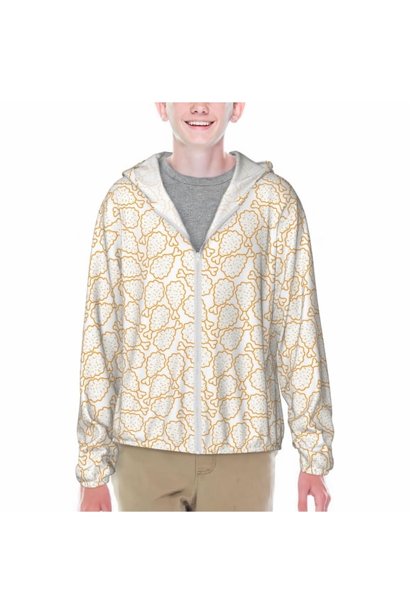 Chicken Leg Print Sun Protection Jacket Hooded Cooling Shirt with Pockets Hiking Outdoor Performance-X-Large