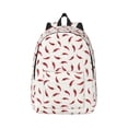 thumbnail image 1 of Honeii Chili Print Canvas College Laptop Backpack, Durable Rucksack Travel Notebook Bag School Backpack Book Bag for Men Women-Medium, 1 of 7