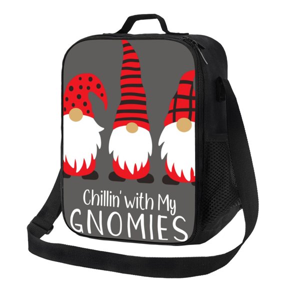 Honeii Chillin with My Gonme Print Insulated Lunch Bag, Reusable Lunch Box for Adult, Leakproof Cooler Bag for Work Office Travel Picnic