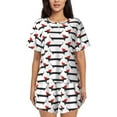 thumbnail image 1 of Honeii Christmas Dachshund for Women's Summer Pajama Set featuring Soft Short Sleeve Shirt & Matching Bottoms with Convenient Pockets for Relaxed Home Wear-3X-Large, 1 of 6
