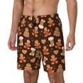 thumbnail image 1 of Honeii Christmas Gingerbread Cookies Print Men's Swim Shorts,Mens Swim Trunks,Breathable Mesh Beach Shorts for Swimming,Surfing, and Beach Activities-Small, 1 of 6