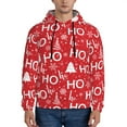 thumbnail image 1 of Honeii Christmas Hohoho Pattern Mens Hoodies Men's Loose Sleeve Sweatshirt,Pullover Hooded Sweatshirt for Men,Essentials Hoodie-3X-Large, 1 of 7