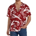 thumbnail image 1 of Honeii Christmas Holiday Pinecone for Men's Short-Sleeved Button-Up Collared Shirt Featuring A Pocket, Perfect for Beach Vacations, And Travel Adventures.-Medium, 1 of 5
