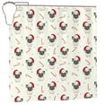 thumbnail image 1 of Honeii Christmas Pug Dog Print Shower Curtain 72x72in,Bathroom Curtain,Waterproof Fabric Shower Curtain Set with Hooks, 1 of 3