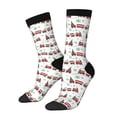 thumbnail image 1 of Honeii Christmas Train Print Adult Socks,Crew Socks,Casual Calf Socks,Daily Wear Socks for Men & Women, Perfect for Sports, Casual and Everyday Use, 1 of 6
