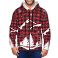 thumbnail image 1 of Honeii Christmas Tree Buffalo Plaid Print Hoodies for Men, Pullover & Full Zip, Breathable Zip up Hoodie, Sweatshirt-Medium, 1 of 5