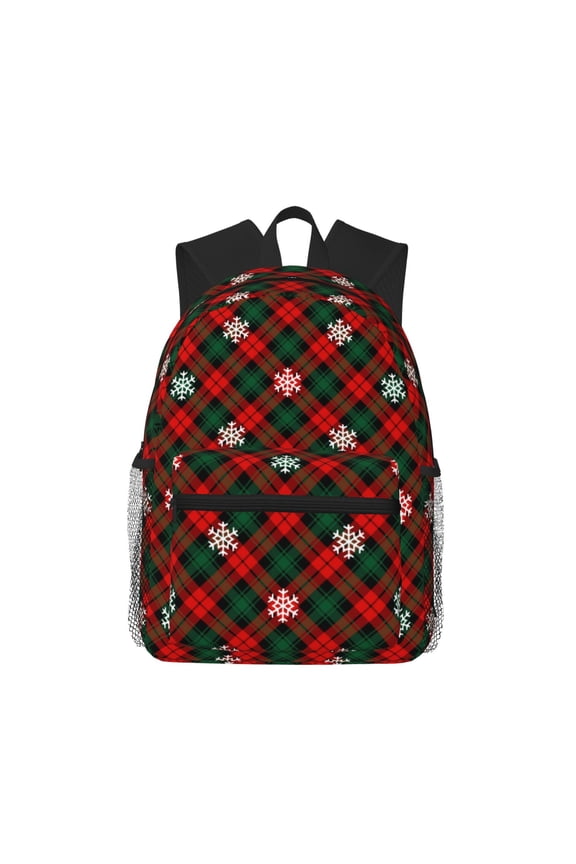 Christmas With Character Print School Backpack,Casual Lightweight Travel Rucksack Daypack,Backpacks for College High