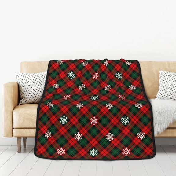 Honeii Christmas With Character for Throw Blanket for Couch - Thick Blanket, Soft Fuzzy Plush Throw Blanket for All Seasons, Double Sided Blanket,50x60 In