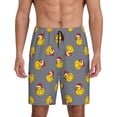 thumbnail image 1 of Honeii Christmas hat duck Print Men's Pajama Sleepwear Shorts - a comfy pajama bottom and lounge short for Relaxed Home Wear-3X-Large, 1 of 6