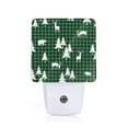 thumbnail image 1 of Honeii Christmas tree green plaid Print LED Night Light with Light Sensor, Night Lights Plug Into Wall,Ideal for Bedrooms and Hallways-UK, 1 of 7