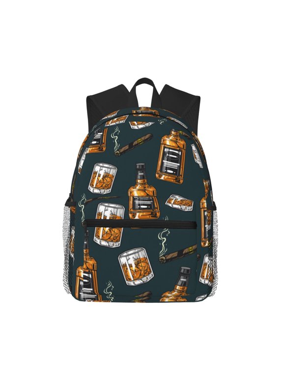 Cigar Print School Backpack,Casual Lightweight Travel Rucksack Daypack,Backpacks for College High