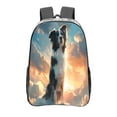 thumbnail image 1 of Honeii Cloud Border Collie Print Clear Backpack Heavy Duty Transparent Bag 17" See Through BookBag for Women Men Adults Work Festival Sports Travel, 1 of 7