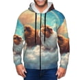 thumbnail image 1 of Honeii Cloud Guinea Pig Print Hoodies for Men, Pullover & Full Zip, Breathable Zip up Hoodie, Sweatshirt-3X-Large, 1 of 5