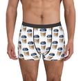 thumbnail image 1 of Honeii Coffee To Go Pattern Print Mens Boxer Briefs Breathable,Boxer Brief for Men, Moisture-Wicking Underwear-Medium, 1 of 5