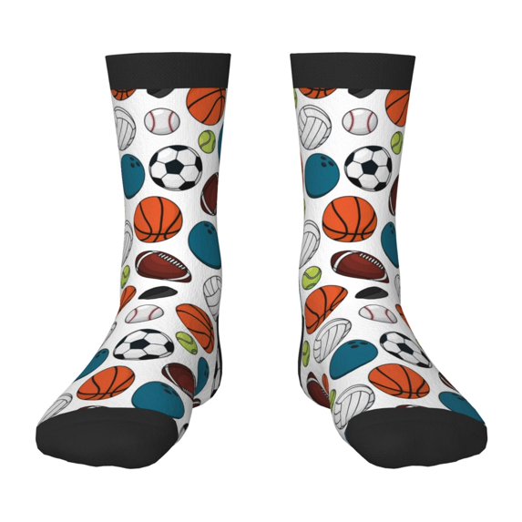 Honeii Color Balls Print Children's Colorful Socks,Unisex Kids and Toddlers' Cushioned Sock,Kids Athletic Crew Socks,for Everyday Wear and Sports