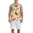 thumbnail image 1 of Honeii Color Donut print basktball shirt for men and women, Unisex basketball jersey for Theme party-Medium, 1 of 6