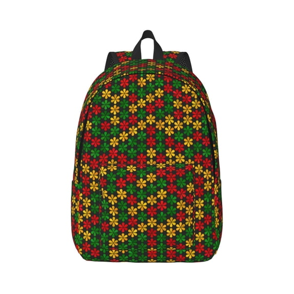 Honeii Color Music1 Print Canvas College Laptop Backpack, Durable Rucksack Travel Notebook Bag School Backpack Book Bag for Men Women-Small