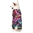 thumbnail image 1 of Honeii Color Shiny Print Small Dog Hoodies Pet Hooded Sweatshirts Fall Winter Puppy Cat Sweaters Warm Clothes for Small Dogs Outfits Costume-X-Small, 1 of 7