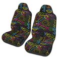 thumbnail image 1 of Honeii Color Summer Print Car Seat Covers 2 Pieces, Full Set Universal Seat Covers for Cars, Waterproof Auto Seat Protectors, 1 of 7