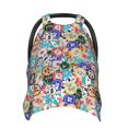 thumbnail image 1 of Honeii Colored Casino Chips print 2-in-1 baby car seat canopy doubles as a nursing cover, fitting both genders & measuring 39x27.5in, 1 of 7