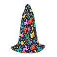 thumbnail image 1 of Honeii Colorful Air Balloons1 Print Poncho Cape, Cloak Coat, Snuggly Hooded Wearable Blanket, Hooded Cape For Teenagers,Halloween Costumes-Small, 1 of 7