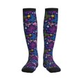 thumbnail image 1 of Honeii Colorful Butterflies Print Sports Compression Socks,Running Crew Socks,Moisture-Wicking Anti-Blister Hiking&Gym Athletic, 1 of 7