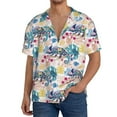 thumbnail image 1 of Honeii Colorful Chameleons for Men's Short-Sleeved Button-Up Collared Shirt Featuring A Pocket, Perfect for Beach Vacations, And Travel Adventures.-4X-Large, 1 of 5