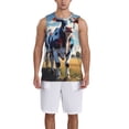 thumbnail image 1 of Honeii Colorful Cow Pasture print basktball shirt for men and women, Unisex basketball jersey for Theme party-Medium, 1 of 6