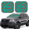thumbnail image 1 of Honeii Colorful Crab Print Foldable Car Sun Shade for Windshield, 2-Piece UV Protection Shade, Protects Car Interior, Ideal for Cars, Trucks, SUVs-Large, 1 of 6
