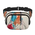 thumbnail image 1 of Honeii Colorful Dachshund Art Print Square Double Layer Waist Bag,Waist Belt Bag Fashion Fanny Women and Men,For Travel Running Hiking Walking, 1 of 1