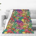thumbnail image 1 of Honeii Colorful Dinosaur Print Fleece Blanket - Throw Blanket for Bed, Sofa, Couch, Camping, and Travel , Microplush Ultra Soft Warm Blanket-40"x30", 1 of 7