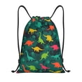 thumbnail image 1 of Honeii Colorful Dinosaurs Print Drawstring Backpack,Drawstring Bags String Backpack Gym Cinch Sack Backpack Sport Bag Draw-Small, 1 of 6