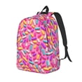 thumbnail image 1 of Honeii Colorful Donuts 1 Print Canvas Backpack for School & Outdoor,Laptop Excursion Backpack,Notebook School Bookbag For Men Women,for Work, Travel, and Everyday Use-Medium, 1 of 5