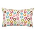 thumbnail image 1 of Honeii Colorful Donuts Print Pillow Cases,Plush Throw Pillow Covers,Decorative Pillowcase for Sofa, Couch, Living Room-14"x20", 1 of 6