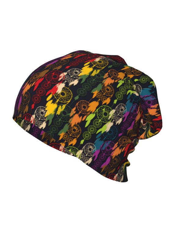 Colorful Dreamcatcher Print Kids Knit Beanie Watch Hat ,Knit Cap for Boys and Girls