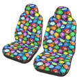 thumbnail image 1 of Honeii Colorful Easter Eggs1 Print Car Seat Covers 2 Pieces, Full Set Universal Seat Covers for Cars, Waterproof Auto Seat Protectors, 1 of 7