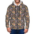 thumbnail image 1 of Honeii Colorful Flowers with Butterfly Print Hoodies for Men, Pullover & Full Zip, Breathable Zip up Hoodie, Sweatshirt-XX-Large, 1 of 5