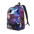 thumbnail image 1 of Honeii Colorful Frog Among Flowers Print Canvas Backpack for School & Outdoor,Laptop Excursion Backpack,Notebook School Bookbag For Men Women,for Work, Travel, and Everyday Use-Medium, 1 of 5