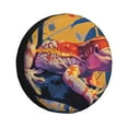 thumbnail image 1 of Honeii Colorful Gecko Jungle Art Print Tire Covers, Waterproof Anti-UV Sun Snow Rain Tire Covers for Trailers, RV, Camper, SUV, Truck-14 inch, 1 of 6