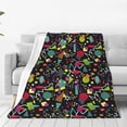 thumbnail image 1 of Honeii Colorful Geometric Figures Print Fleece Blanket - Throw Blanket for Bed, Sofa, Couch, Camping, and Travel , Microplush Ultra Soft Warm Blanket-40"x30", 1 of 7