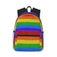 thumbnail image 1 of Honeii Colorful Glitter Rainbow Print School Backpack,Casual Lightweight Travel Rucksack Daypack,Backpacks for College High, 1 of 6