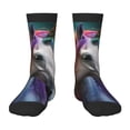 thumbnail image 1 of Honeii Colorful Haired White Horse Print Children's Colorful Socks,Unisex Kids and Toddlers' Cushioned Sock,Kids Athletic Crew Socks,for Everyday Wear and Sports, 1 of 5