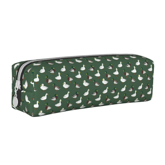 Honeii Colorful Mallard Duck Pattern Pencil Case, Pencil Pouch, Pencil Case Small, Pencil Pouch Aesthetic, PVC Pencil Pouch, Pencil Bag, Makeup Pouch
