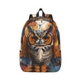 thumbnail image 1 of Honeii Colorful Owl Tattoo Art Print Canvas College Laptop Backpack, Durable Rucksack Travel Notebook Bag School Backpack Book Bag for Men Women-Medium, 1 of 7