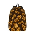 thumbnail image 1 of Honeii Colorful Pineapple Print Canvas College Laptop Backpack, Durable Rucksack Travel Notebook Bag School Backpack Book Bag for Men Women-Medium, 1 of 7