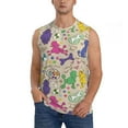 thumbnail image 1 of Honeii Colorful Poodle Dog Print Men's Sleeveless Muscle Shirts, Breathable & Quick-Dry Gym Shirt, Athletic Tank Top for Running, Fitness, and Outdoor Activities-3X-Large, 1 of 7